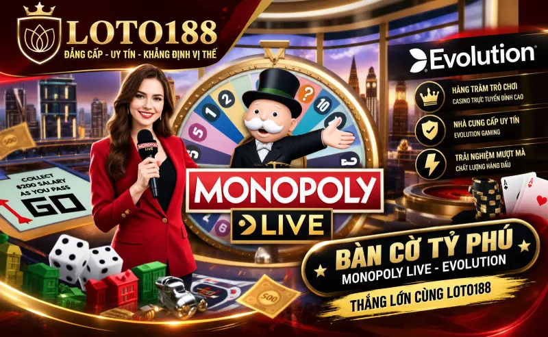 Monopoly Live Bàn Cờ Tỷ Phú Evolution