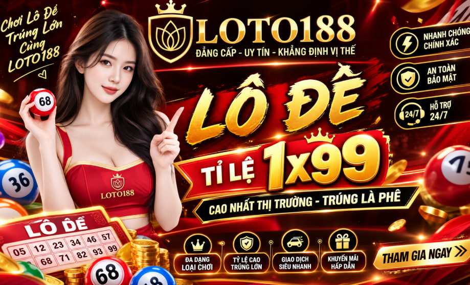 Nhà cái Loto188 tỉ lệ lô đề 1x99 hấp dẫn