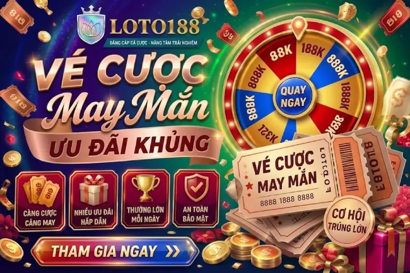 Vé cược may mắn ưu đãi khủng