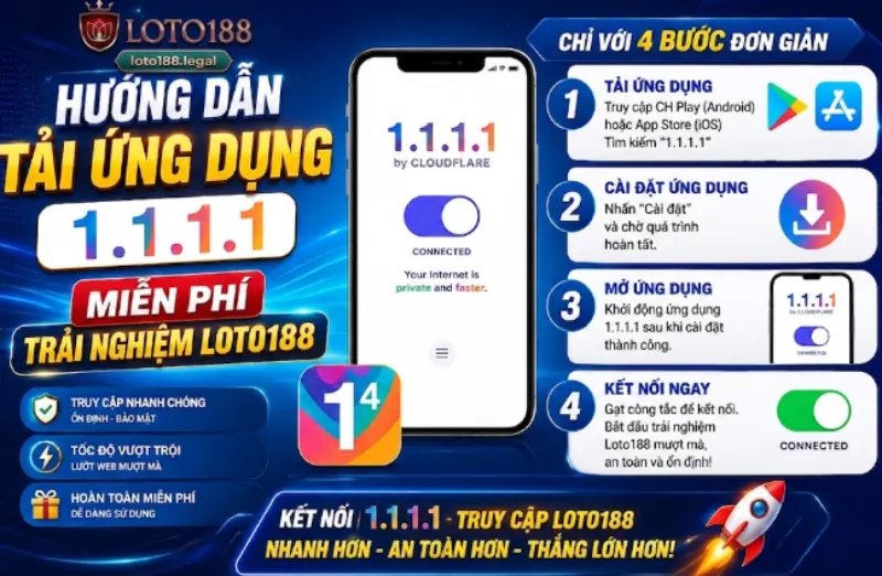 Hướng dẫn tải  1.1.1.1 free